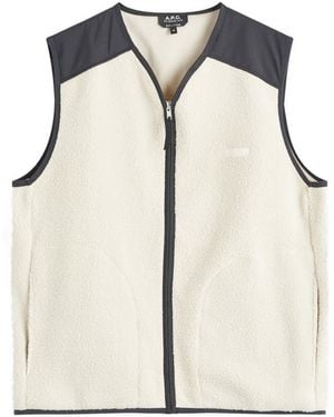 A.P.C. Nate Fleece Vest - Natural