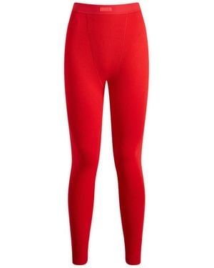 Skims Cotton Rib Legging - Red