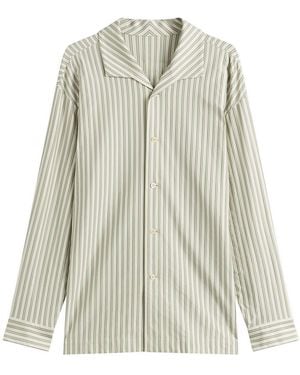 Homme Plissé Issey Miyake Stripe Long Sleeve Shirt - Green