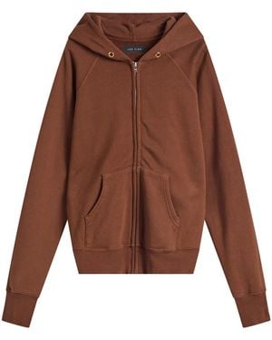 Les Tien Heavyweight Raglan Zip Hoodie - Brown