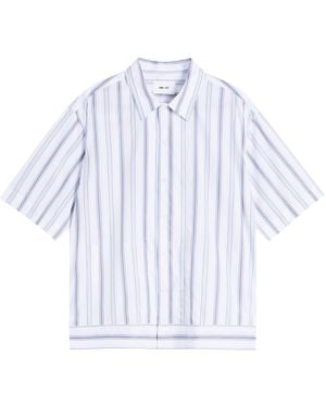 NN07 Reed Boxy Shorts Sleeve Shirt - Blue