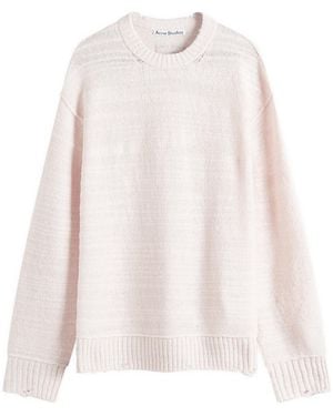 Acne Studios Distressed Hem Slub Knit - Pink