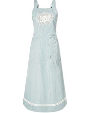 Brain Dead Doily Apron Utility Midi Dress - Blue