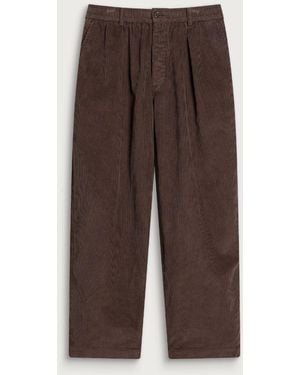 Universal Works Cord Pleated Track Pant - Brown