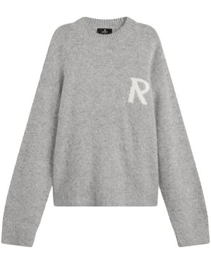 Represent Logo Knit Sweater - Gray