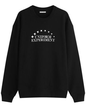 Uniform Experiment Stencil Logo Sweatshirt - Black