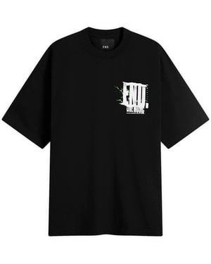 END. Shredded Gig Poster T-Shirt - Black