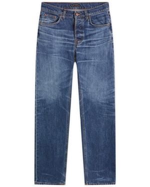 Nudie Jeans Solid Ollie Straight Leg Jeans - Blue