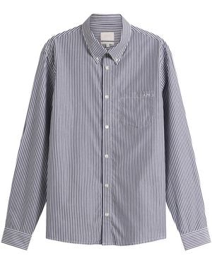 A.P.C. New Greg Stripe Poplin Shirt - Blue