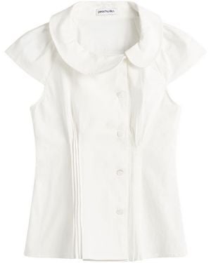 Peachy Den Missy Asymmetric Blouse - White