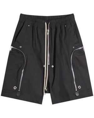 Rick Owens Heavy Cotton Poplin Bauhaus Bela Shorts - Black