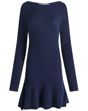 Peachy Den Claudine Knit Dress - Blue