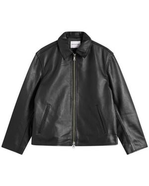 MKI Miyuki-Zoku Cropped Leather Rider - Black