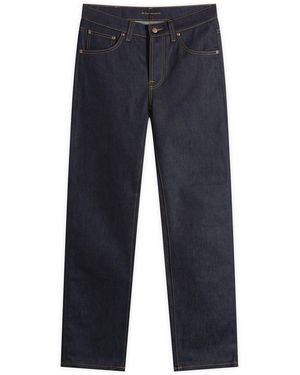Nudie Jeans Solid Ollie Straight Leg Jeans - Blue