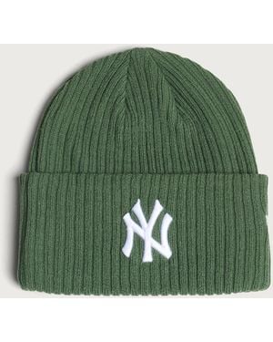 KTZ New York Yankees Wide Cuff Beanie Hat - Green