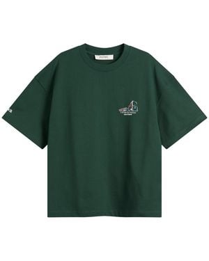 About Blank End. X Dominoes T-Shirt - Green