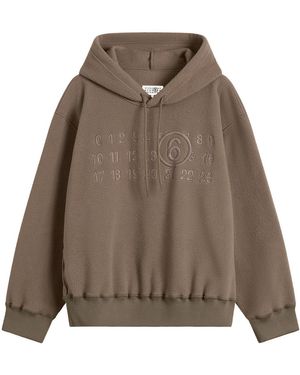 Maison Margiela Mm6 Logo Fleece Sweatshirt - Brown