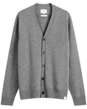 Norse Projects Standard Lambswool Knit Cardigan - Grey