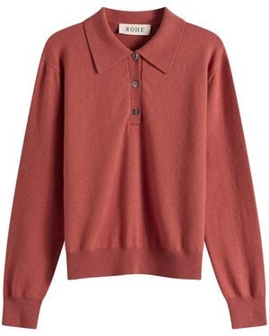 Rohe Classic Knitted Polo - Red