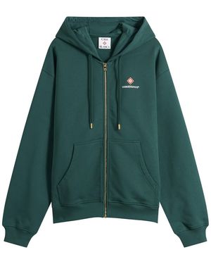 CASABLANCA Sport Zip Up Hoodie - Green