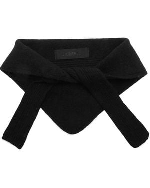 Jacquemus Alpaca Triangle Scarf - Black