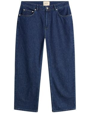 Folk Barrel Leg Pant - Blue