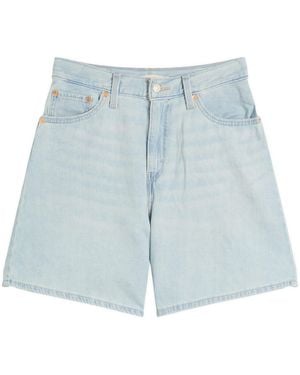 Levi's High Waisted Baggy Denim Shorts - Blue