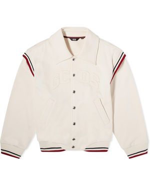 Gcds Jersey Logo Bomber Jacket - White