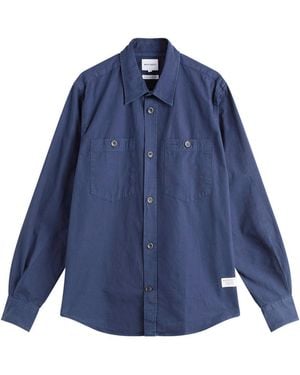 Norse Projects Algot Cotton Ripstop Relaxed Shirt - Blue