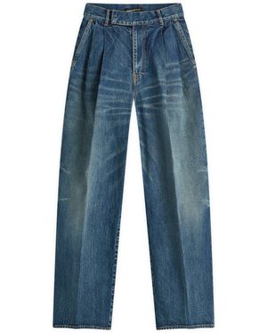 Undercover Pleat Front Denim Trouser - Blue
