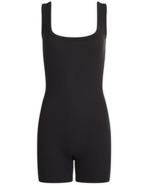 Skims Cotton Rib Onesie - Black