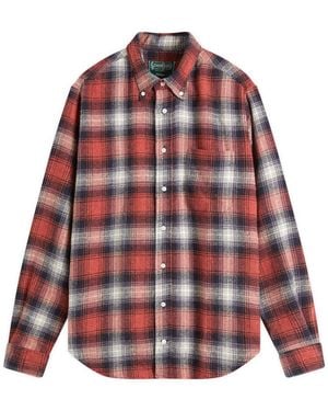 Gitman Vintage Button Down Recycled Brushed Melange Shirt - Red