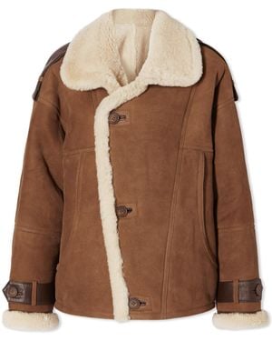 Meotine Zoe Shearling Jacket - Brown