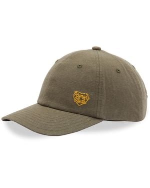 Human Made 6 Panel Heart Linen Cap - Green