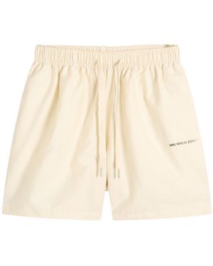 MKI Miyuki-Zoku Washed Ink Flower Shorts - Natural