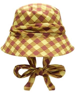 Damson Madder Sunhat With Tie - Metallic