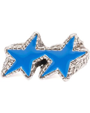 Twojeys Melted Stars Knuckle Ring Presented By End - Blue