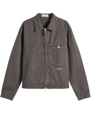 Stone Island Marina Batavia-Tc Zip Jacket - Grey