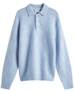 Percival Shugart Knit Polo - Blue