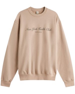 Sporty & Rich Ny Health Club Crewneck - Brown