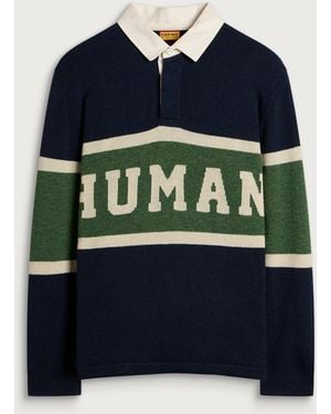 Human Made Knit Rugby Shirt - Blue
