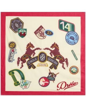 Drole de Monsieur Drole De Monsieur Racing Printed Scarf - White