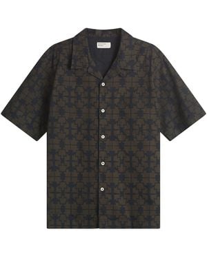 Universal Works Milta Print Road Shirt - Black