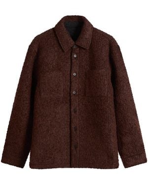 Wax London Mount Reversible Boucle Overshirt - Brown