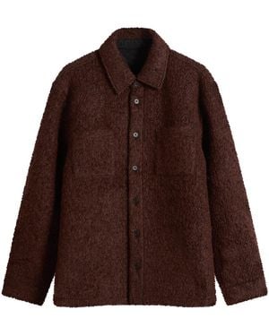 Wax London Mount Reversible Boucle Overshirt - Brown
