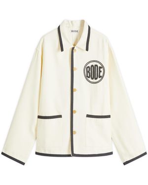 Bode Beaded Player Jacket Cream - White