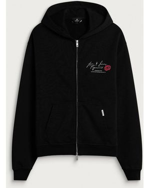 Represent Love And Kisses Zip Through Hoodie - Black