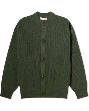 FRIZMWORKS Heavy Wool Round Cardigan - Green