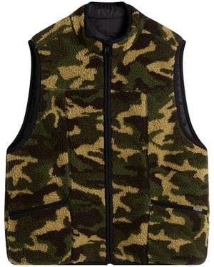 Pleasures Felis Reversible Vest - Green