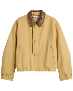 Acne Studios Double Cotton Satin Jacket - Natural